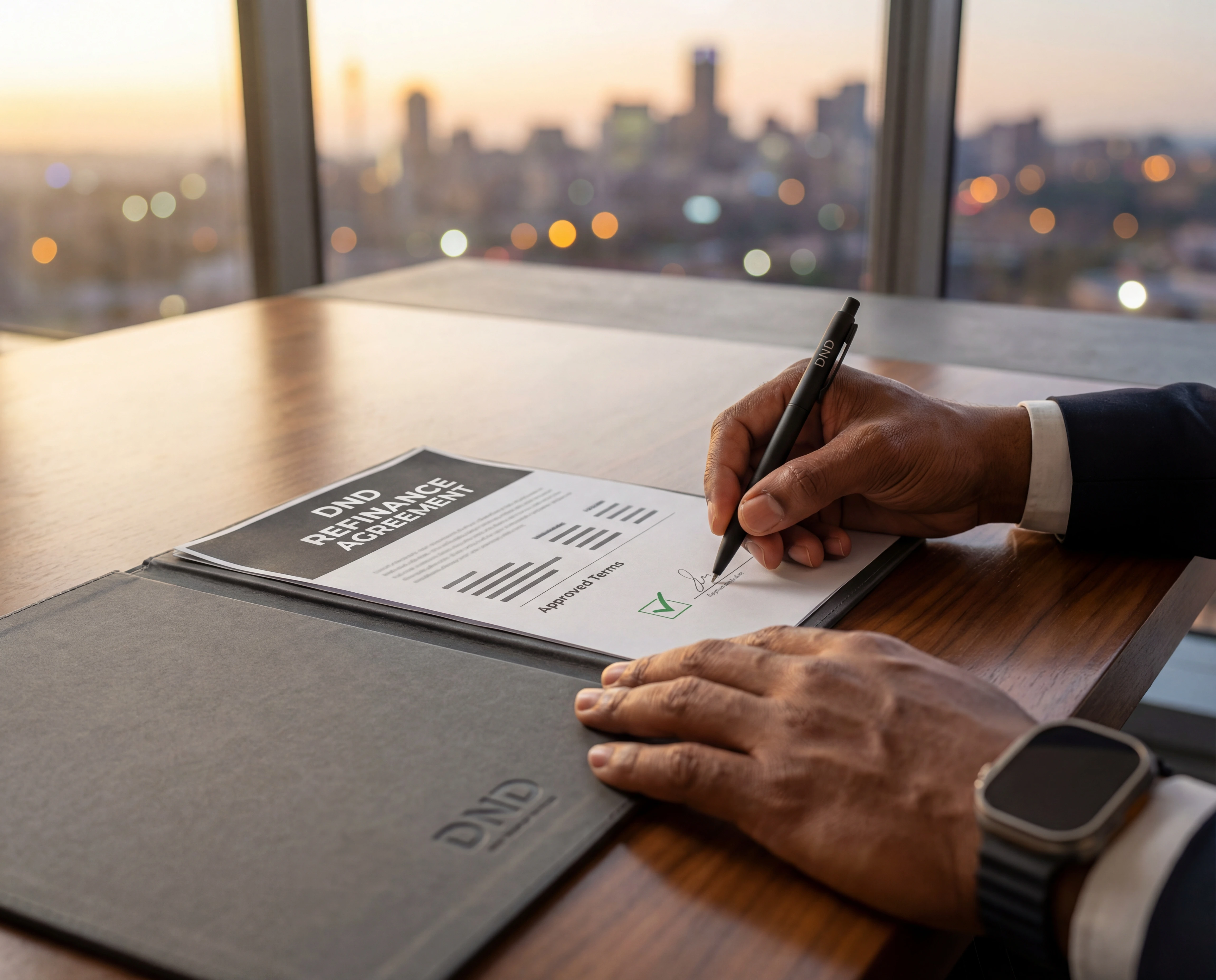 Luxury vehicle representing refinancing opportunities